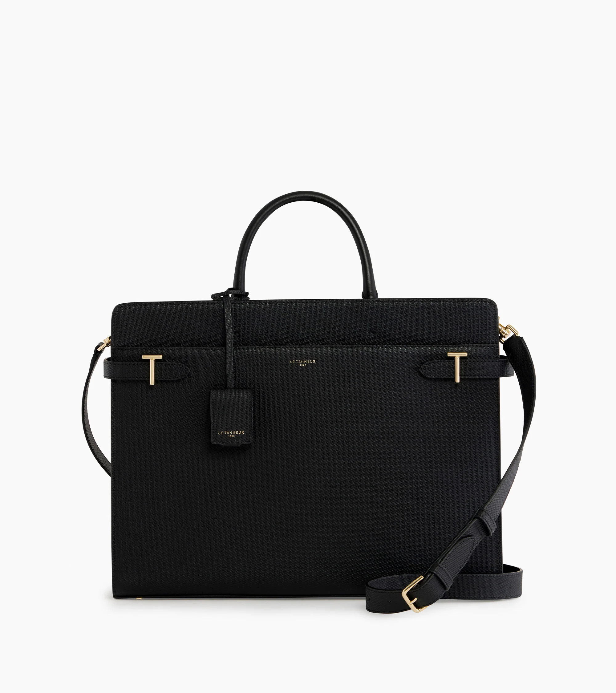 Emilie 15" briefcase in leather | Le Tanneur