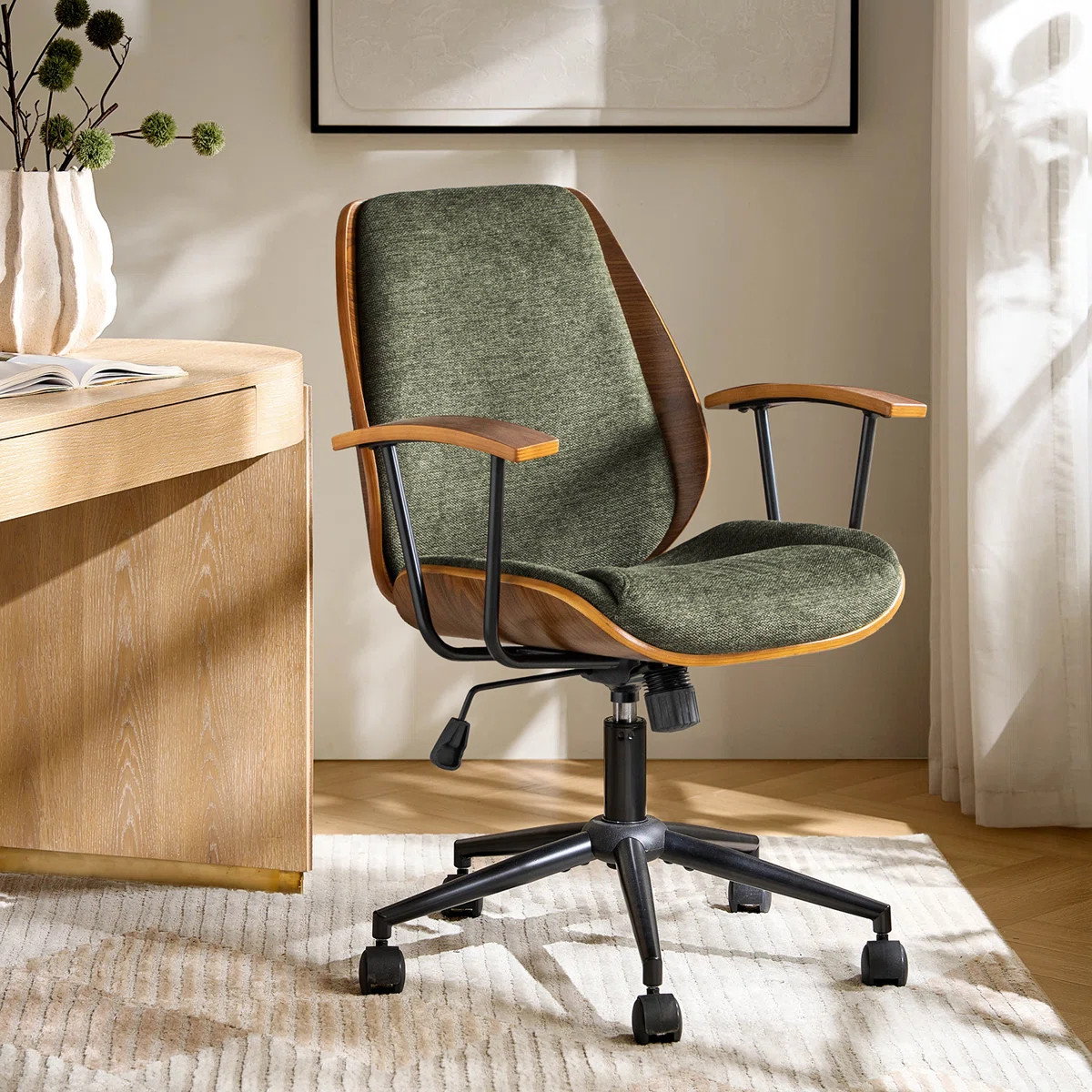 Oswina 37.75" H Polyester Office Chair | Wayfair North America