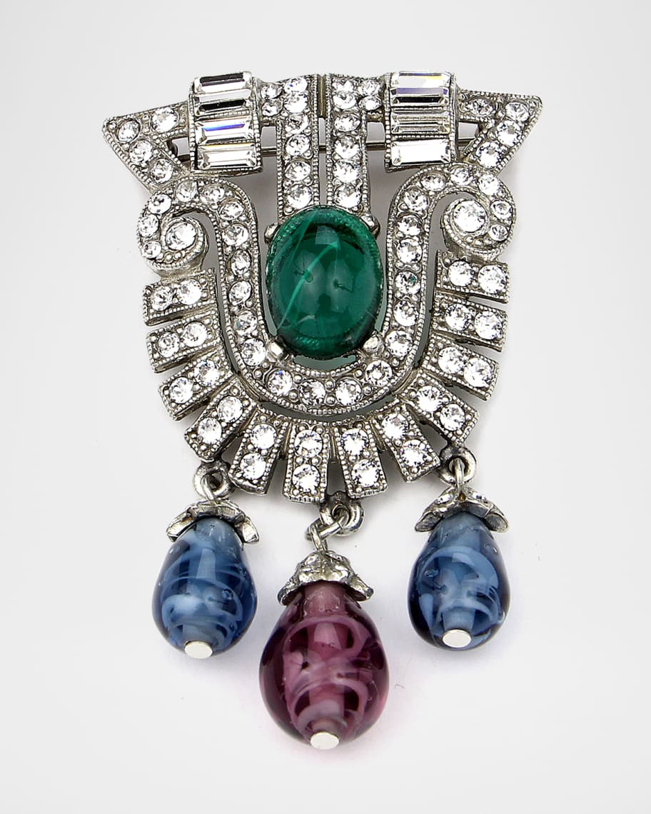 Ben-Amun Crystal Multi-Drop Brooch | Neiman Marcus