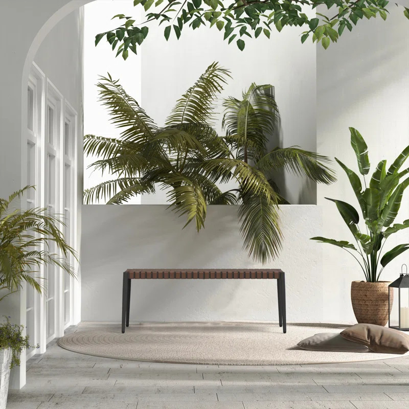 Bacote Powder Coated Steel Outdoor Bench | Wayfair North America