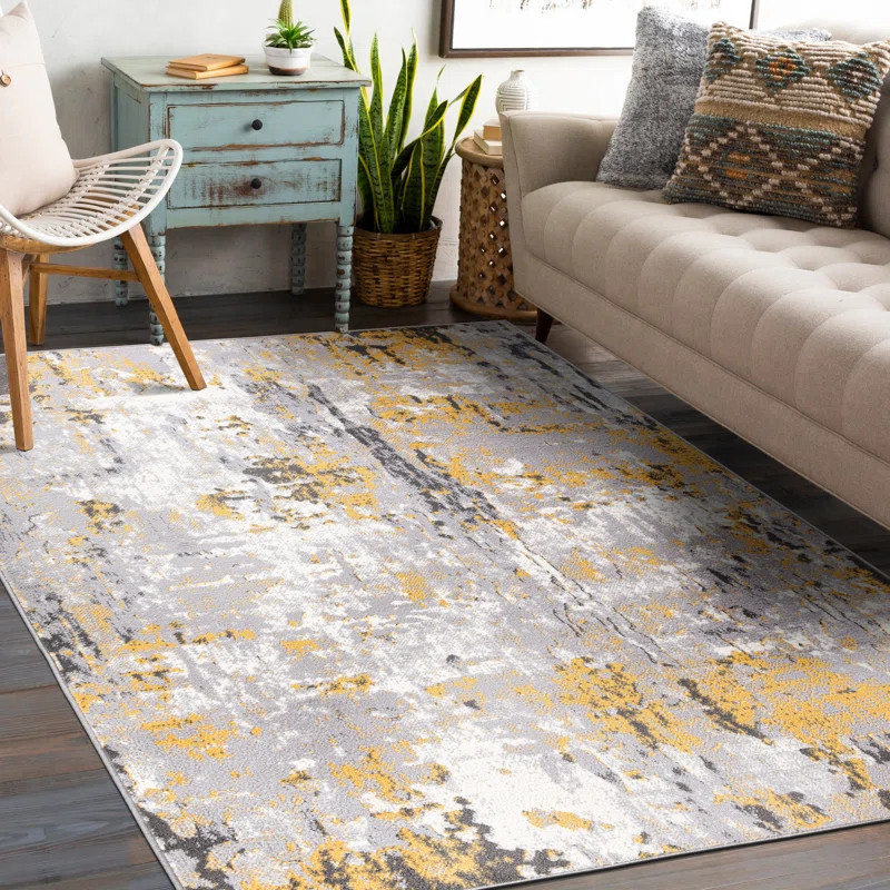 Chiswick Performance Yellow/Gray/Ivory Rug | Wayfair North America