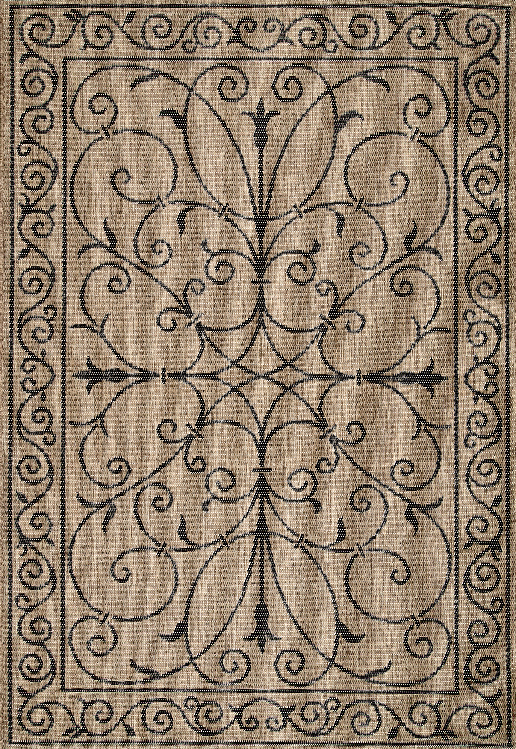 Brown Indoor/Outdoor Krem 8' 6" x 13' rug | Rugs USA