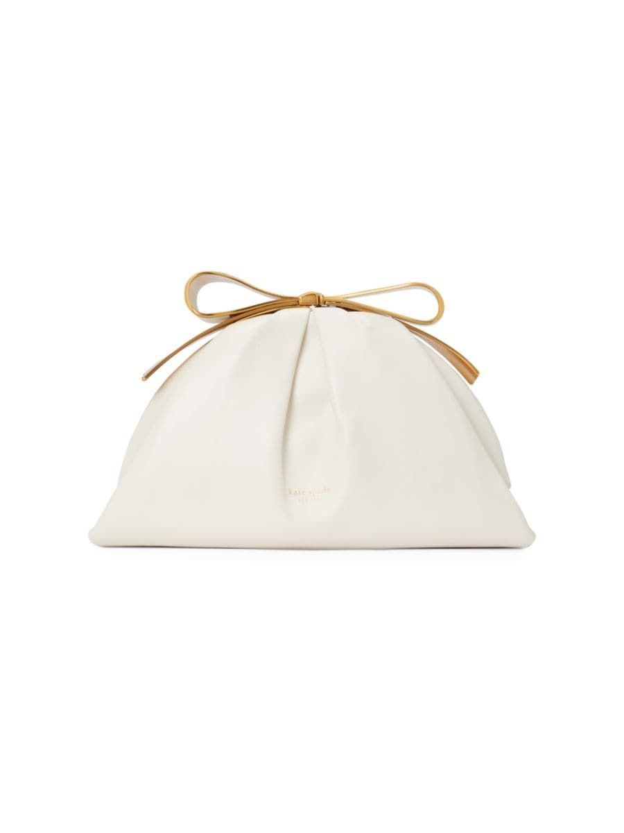 Leather Bow Clutch | Saks Fifth Avenue