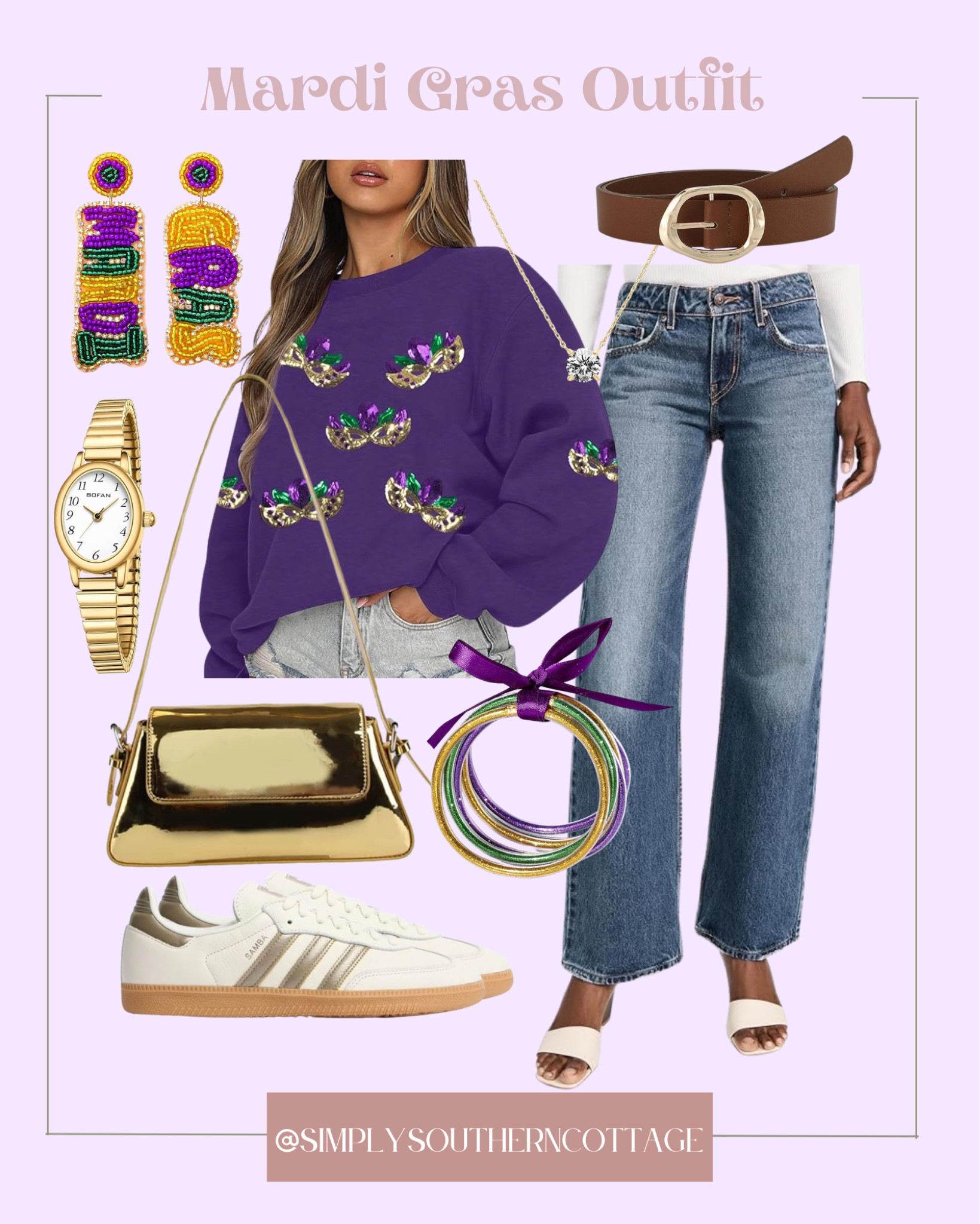 Mardi Gras Outfit Inspo!💜💛💚

Women’s fashion, Mardi Gras, Mardi Gras fashion, Mardi Gras style, outfit inspo, Mardi Gras outfit idea, Louisiana, sweatshirt, jeans, adidas, belt, earrings, necklace, gold purse 



#LTKSeasonal #LTKStyleTip