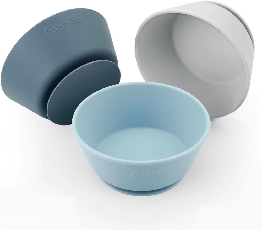 PandaEar 3 Pack Baby Suction Bowls|Silicone Food Bowls First Stage Feeding for Baby Toddler Infan... | Amazon (US)