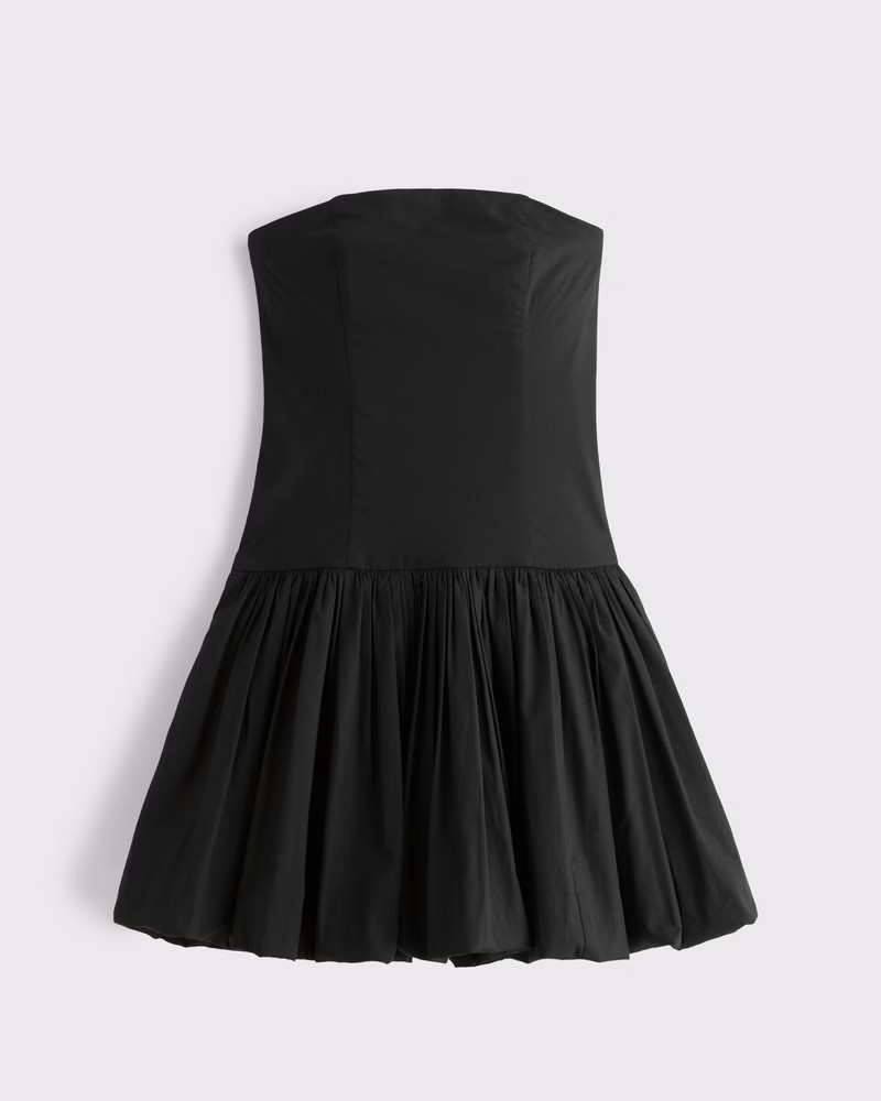 Abercrombie & Fitch Women's Bubble Hem Mini Dress in Black - Size XXL TALL | Abercrombie & Fitch (US)