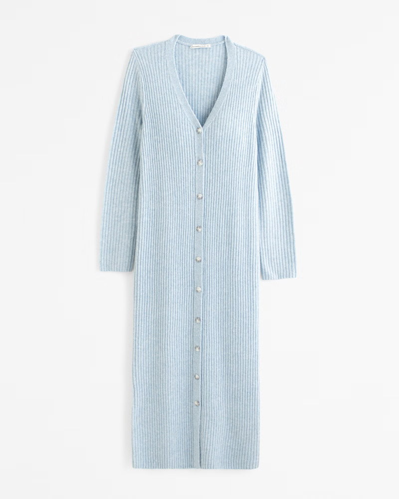 Women's Ribbed Sweater Duster Dress | Women's New Arrivals | Abercrombie.com | Abercrombie & Fitch (US)