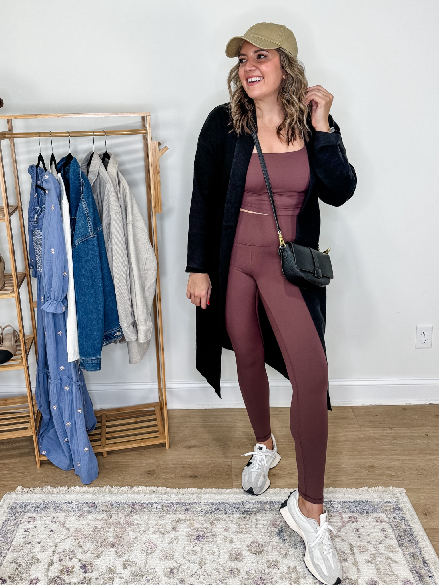 Workout clothes outfit, leggings outfit idea! Amazon matching set looks and feels just like Lululemon align! Wearing my true size in the set! I sized up one in the long maxi cardigan. 

#LTKfindsunder50 #LTKfitness #LTKfindsunder100