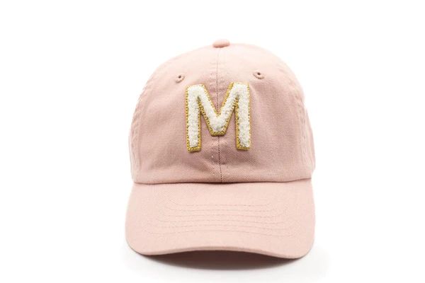 Dusty Rose Hat + Gold & White Terry Letter | Rey to Z