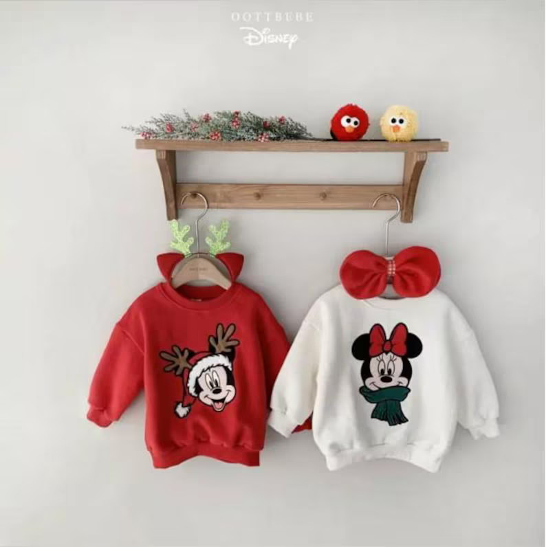 Mickey & Minnie Christmas Embroidered Crewneck Sweatshirt. Family Matching. Magical Christmas Swe... | Etsy (US)
