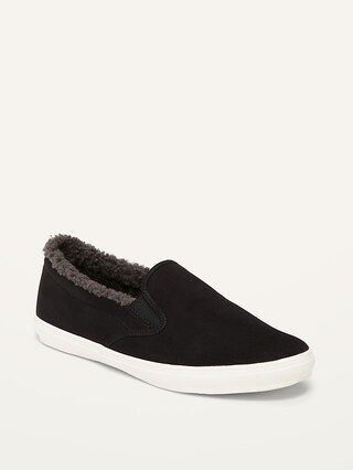 Cozy Sherpa-Lined Slip-On Sneakers For Women | Old Navy (US)