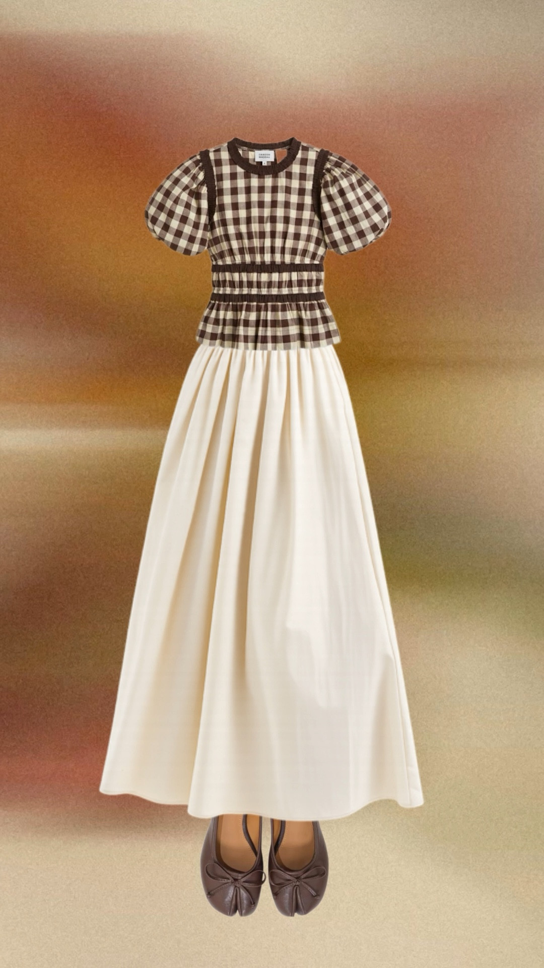 Spring uniform
Shirred tops -  A-line skirt - Ballet flats#LTKspring

#LTKSeasonal