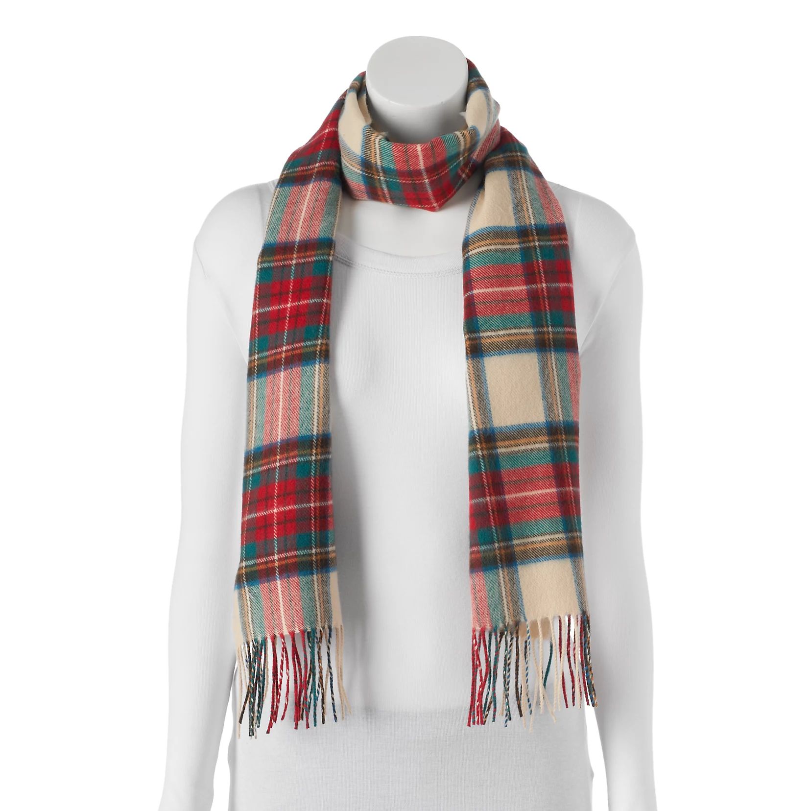 Softer Than Cashmere Plaid Fringed Oblong Scarf | Kohl's