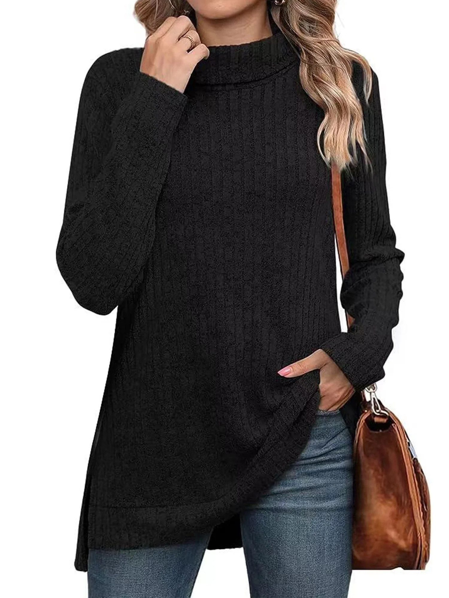Womens Sweaters Long Sleeve Tops Fall Fashion Shirts Winter Lightweight Sweaters for Women Tops D... | Walmart (US)