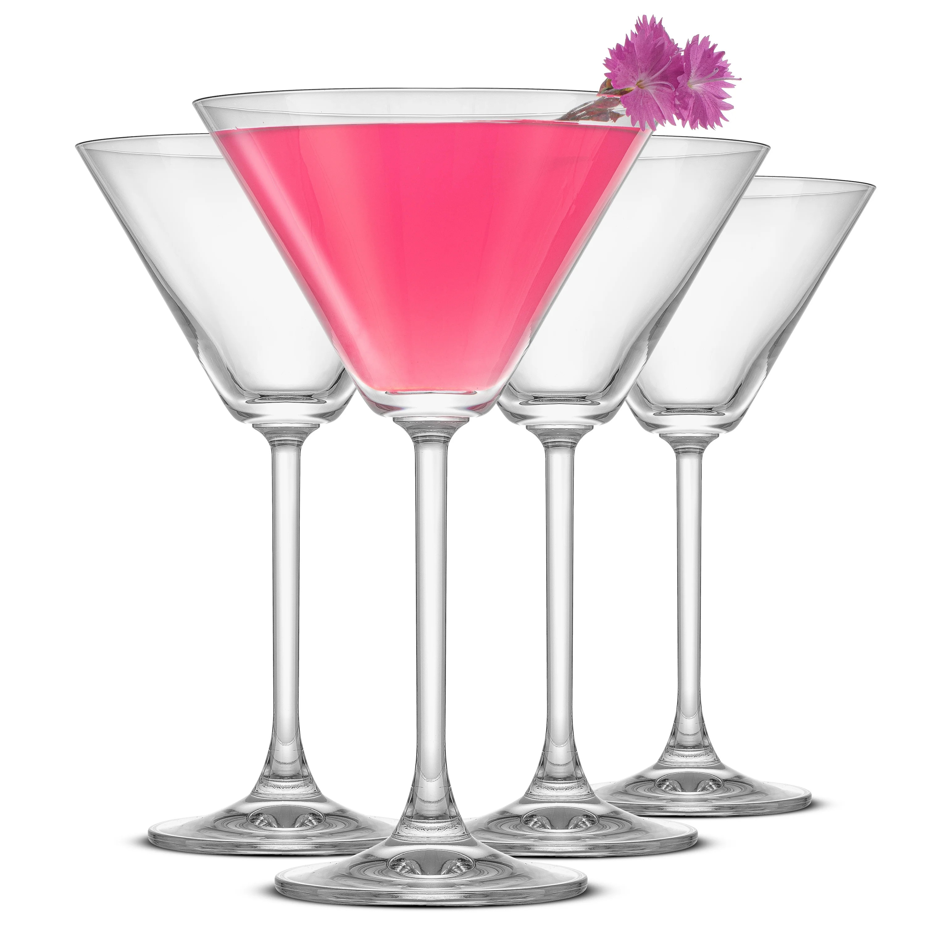 JoyJolt Olivia Martini Glasses, Set of 4 European Crystal Stemmed Martini Glasses 8.4 oz - Walmar... | Walmart (US)
