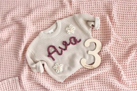 Cutest little milestone and name sweater pair! Perfect baby shower gift, new mom gift, newborn gift

#LTKbaby #LTKsalealert #LTKbump