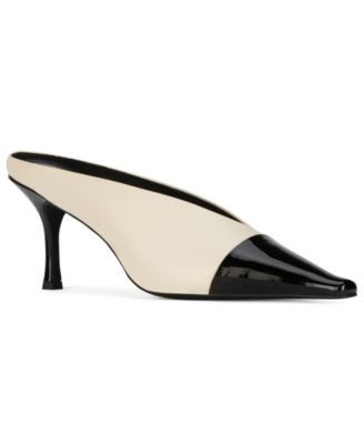 Jeffrey Campbell Women's Investor Pointed Toe Dress Mules - Ivory/Black | Macy's