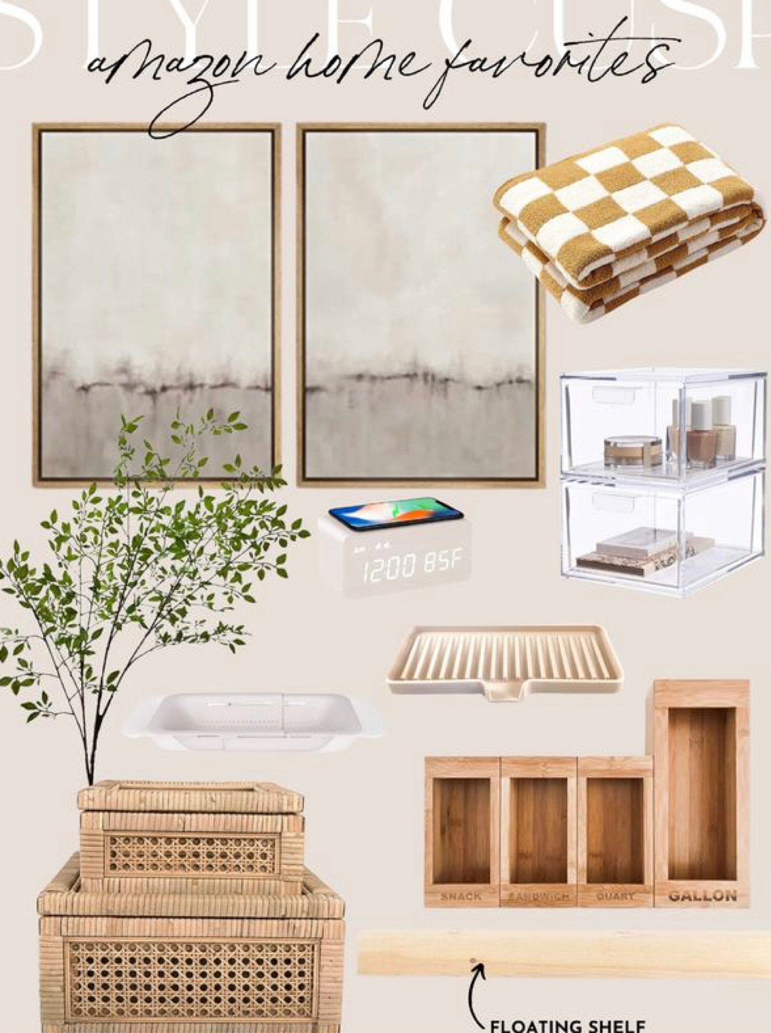 Amazon home finds - wall art, checkered throw, drawer organizer and more! 



#LTKstyletip #LTKunder50 #LTKhome