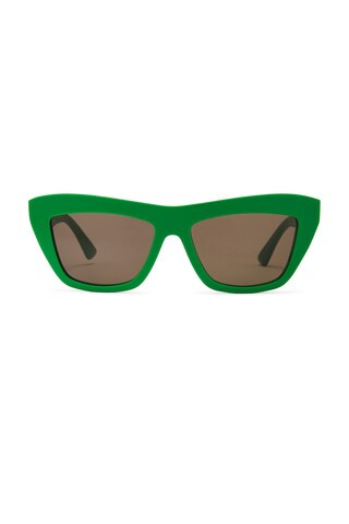 Bottega Veneta Classic Ribbon Sunglasses in Green | FWRD 