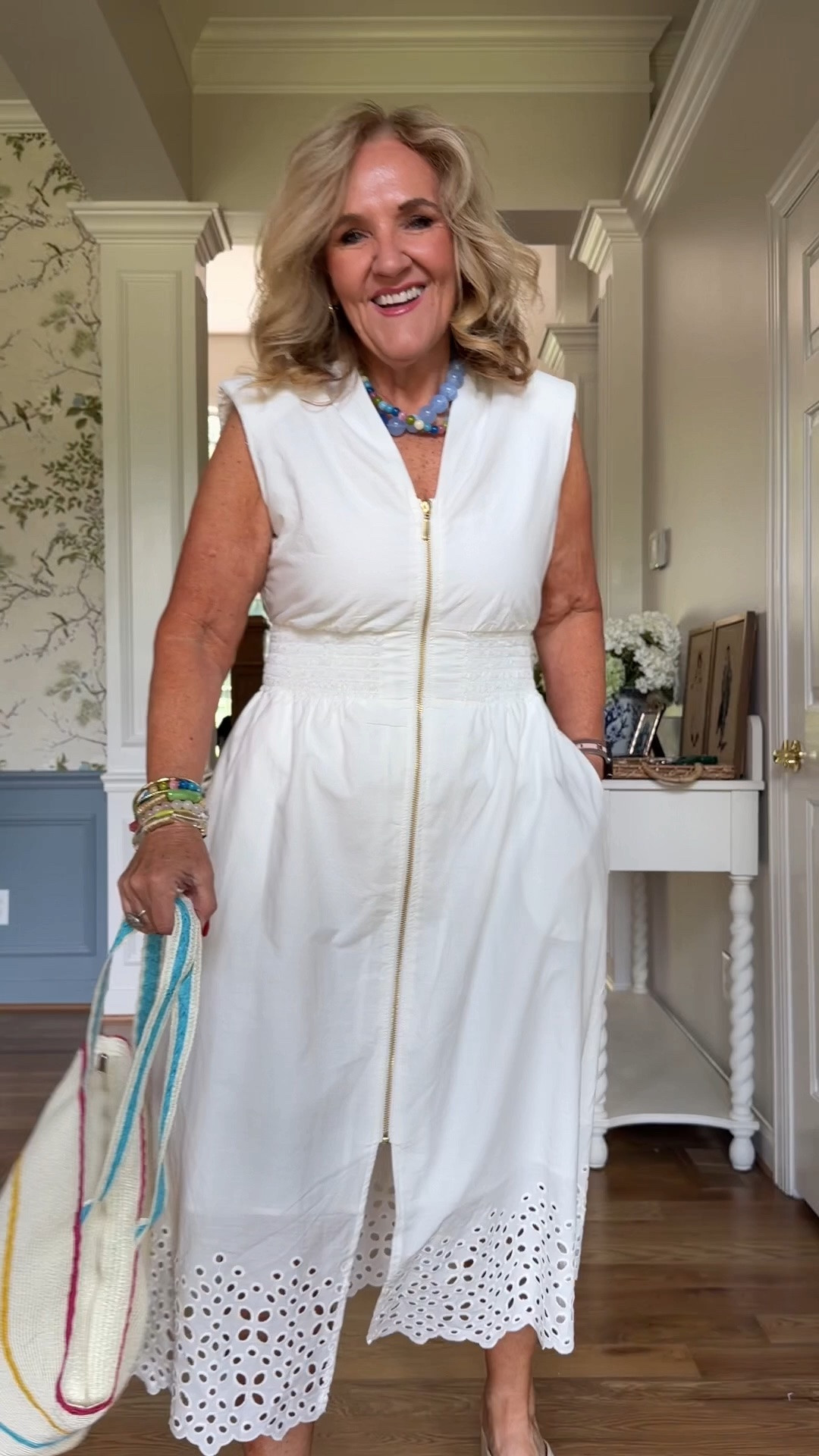Kohls dress size medium 
It’s fully lined and gorgeous quality. 
20% off Allie & Bess code NANETTE20

White dress summer dress vacation dress Nantucket style East Coast style Hampton style

#LTKOver40 #LTKSaleAlert #LTKootd