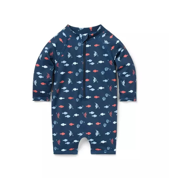 Baby Recycled Fish Rash Guard Swimsuit | Janie and Jack