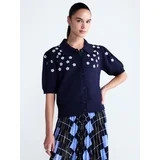 Free Assembly Women's and Women's Plus Embroidered Cardigan Sweater with Elbow Sleeves, Sizes XS-... | Walmart (US)