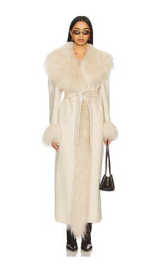 GIUSEPPE DI MORABITO Fur Trenchcoat in White from Revolve.com | Revolve Clothing (Global)