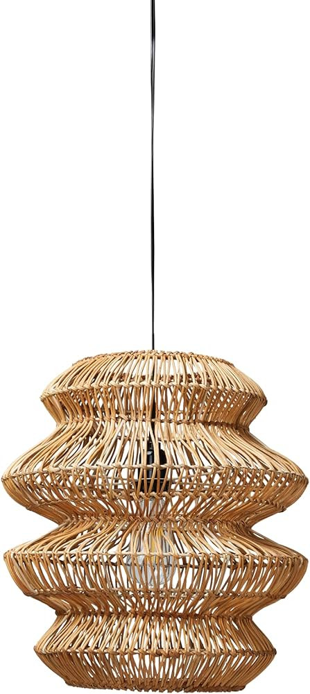 Bloomingville Boho Woven Rattan Sculptural Light, Natural Pendant Lamp | Amazon (US)