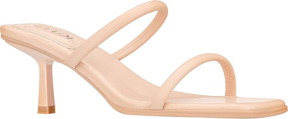 ILLUDE Women's Mules Square Toe Two Strap Low Heeled Sandals | Amazon (US)