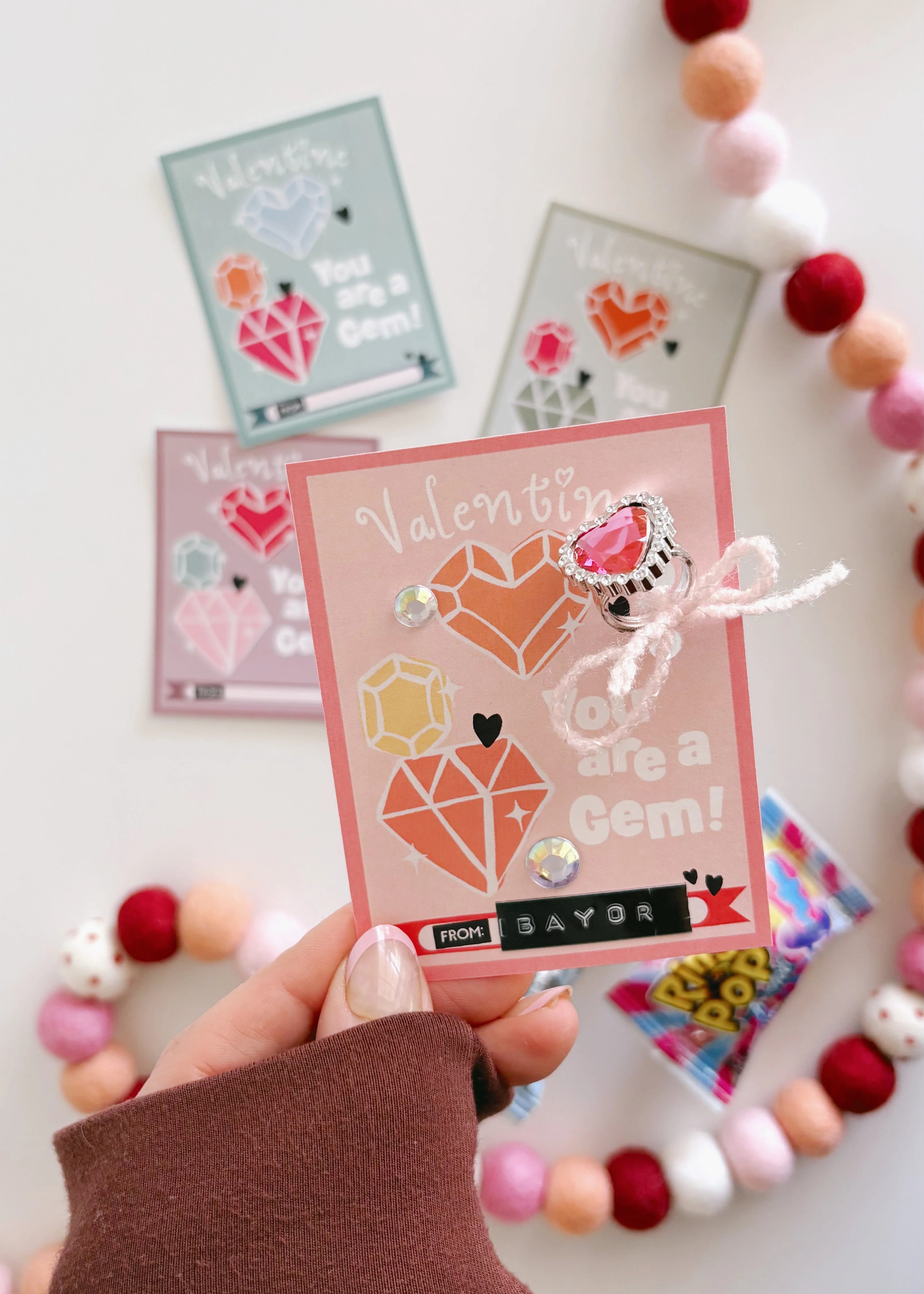 You're a GEM Valentines | Printable Valentines | The Letter Vee