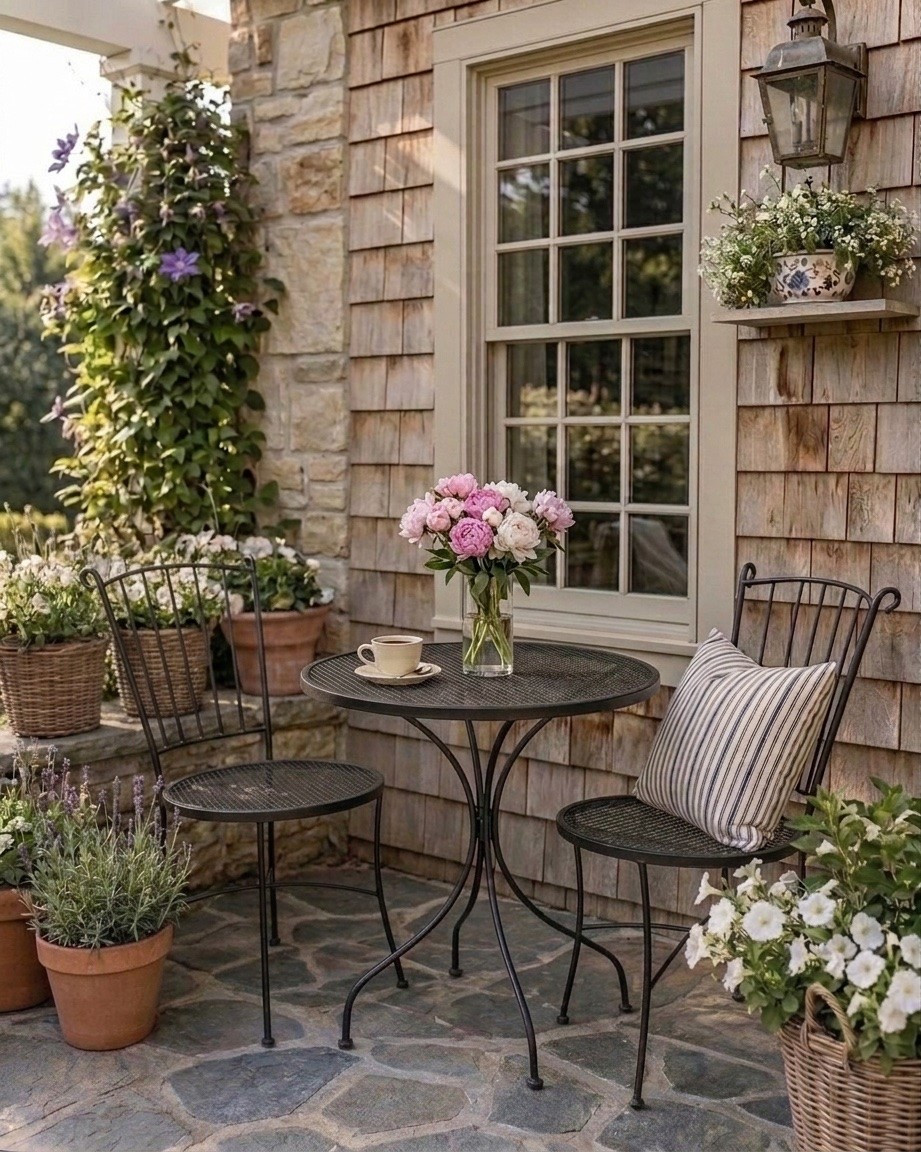 Bistro set under $200! The perfect outdoor set up!
