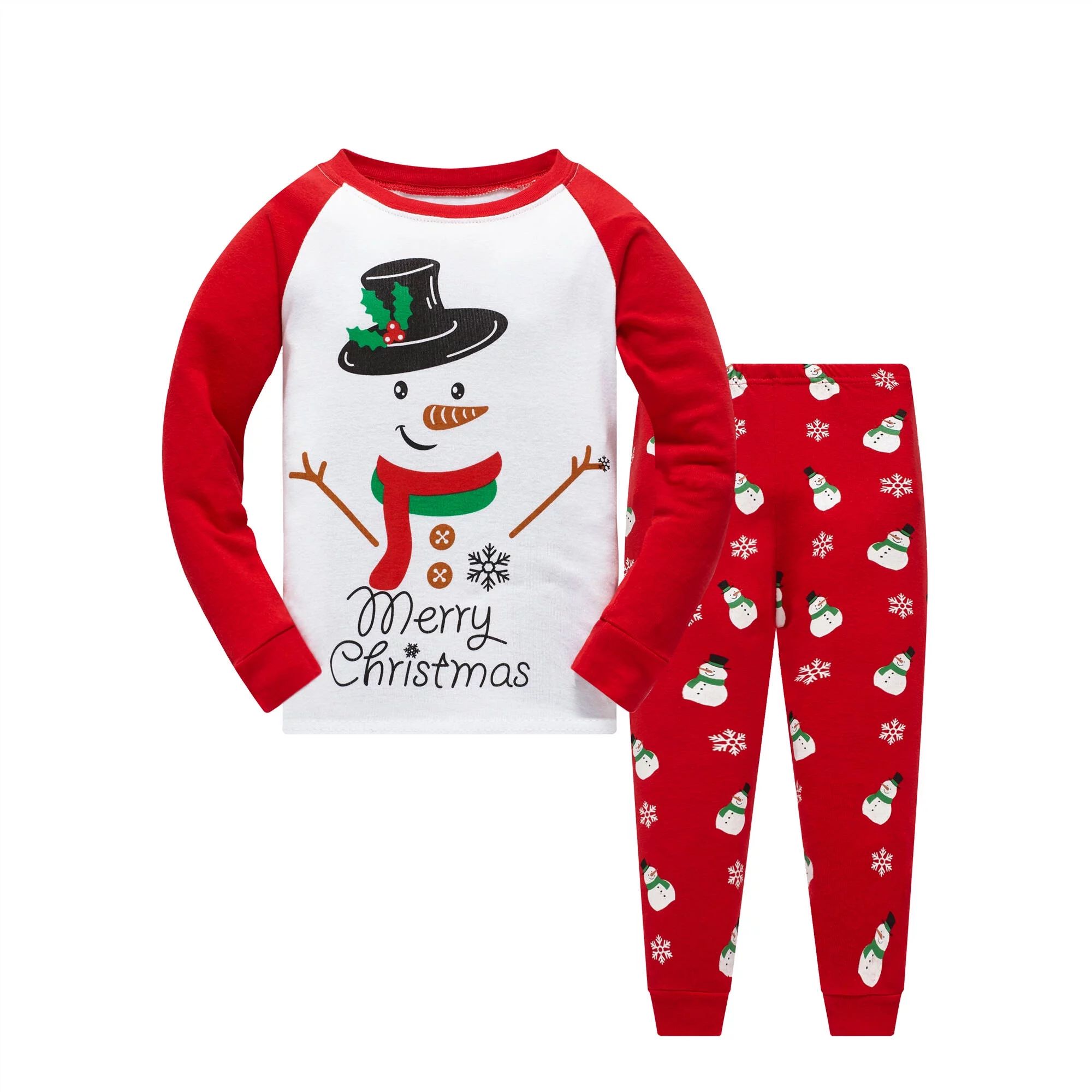 Toddler Boy Girl 100% Cotton Christmas Pajamas Sets for Baby Boys Snowman Sleepwear Size 5T | Walmart (US)