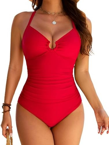 BMJL Womens One Piece Swimsuit Tummy Control Bathing Suit Supportive Slimming Swim Suits 2025 | Amazon (US)