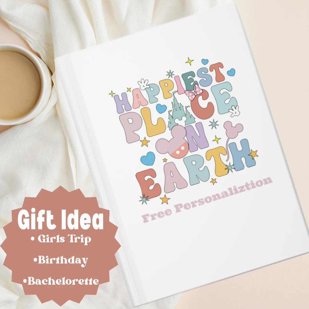 Disney CUSTOM Happiest Place on Earth, Disneyworld Personalized Gift, Custom Journal, Disney Worl... | Etsy (US)
