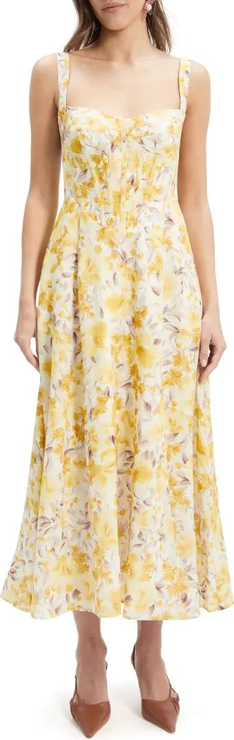 Bardot Lilah Corset Midi Dress | Nordstrom | Nordstrom