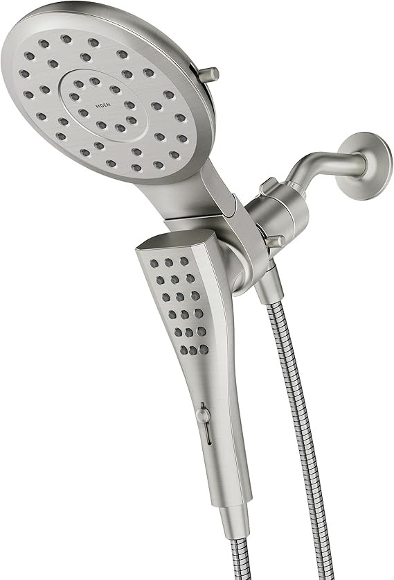 Moen Verso Spot Resist Nickel Round Rain Shower Head and Detachable Handshower Combination with M... | Amazon (US)