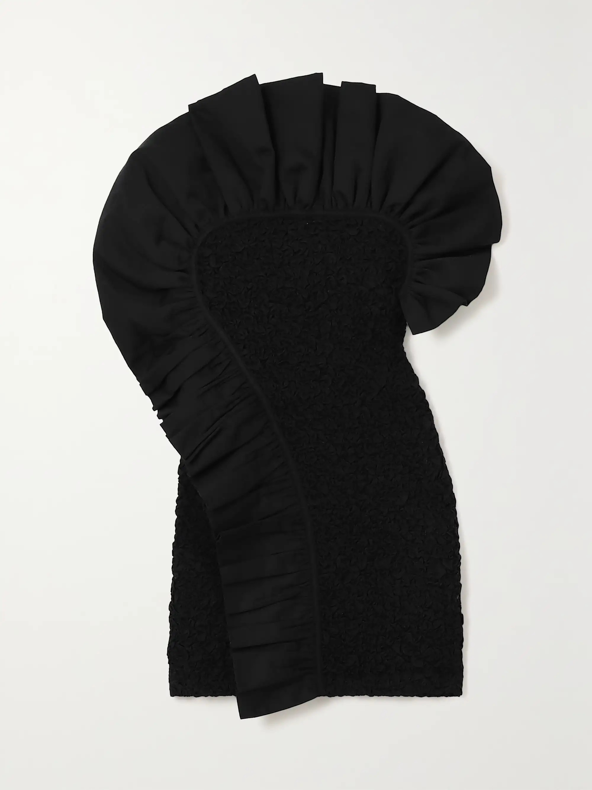 MARA HOFFMAN + NET SUSTAIN Alycia ruffled poplin-trimmed popcorn organic cotton-jersey mini dress... | NET-A-PORTER (US)