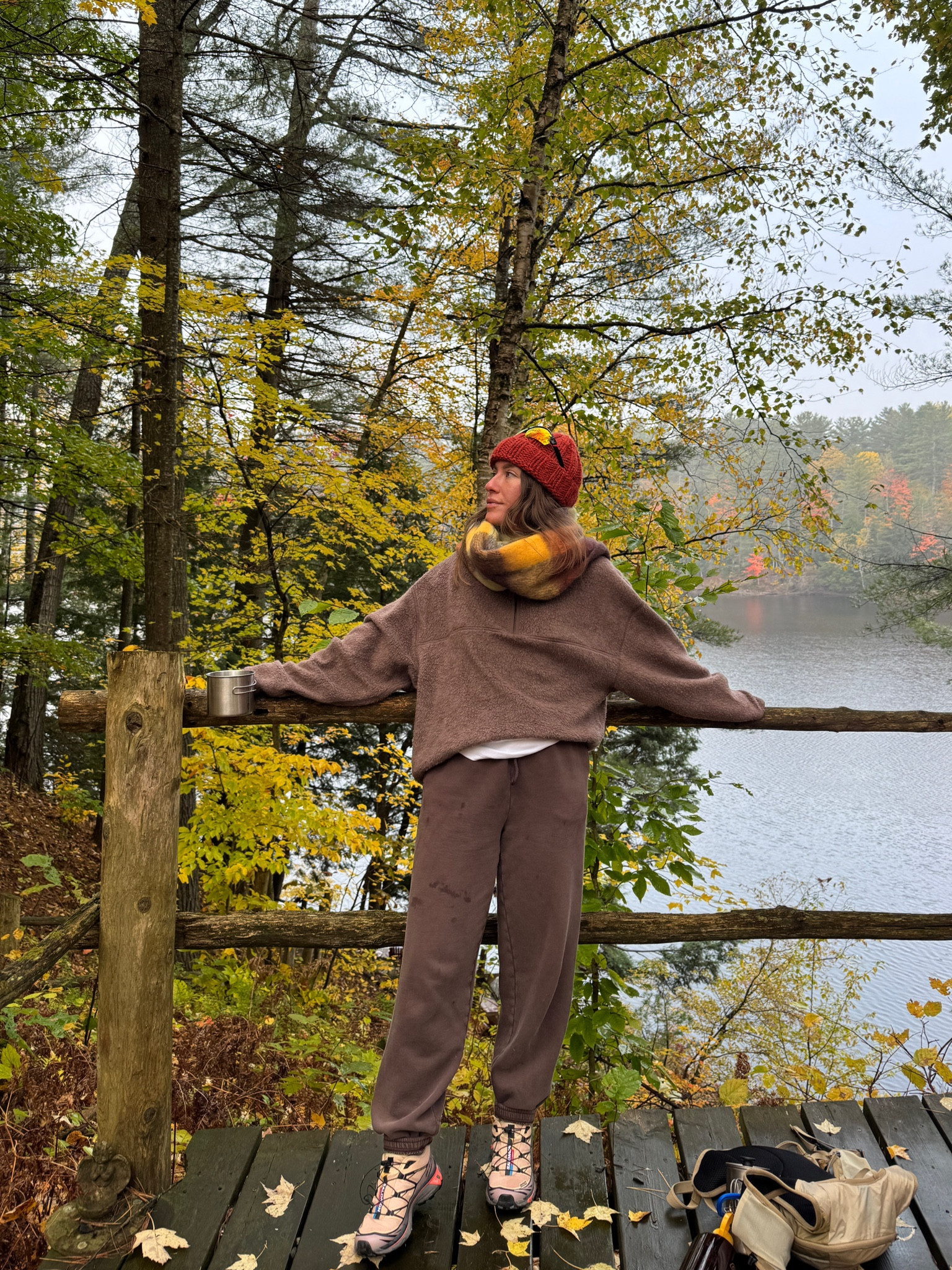 cozy in cottage country 🍂🌲🤎 the scarf!!!! 🧣 

#LTKtravel #LTKcanada #LTKautumn