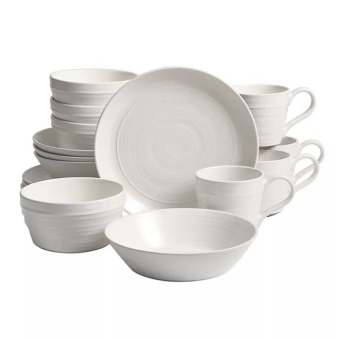 Bee & Willow™ Home Milbrook 16-Piece Dinnerware Set in White | Bed Bath & Beyond