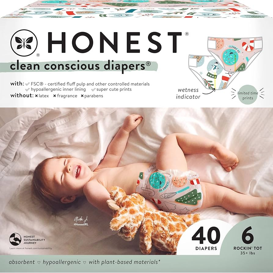 The Honest Company Clean Conscious Diapers | Plant-Based, Sustainable | Winter '24 Limited Editio... | Amazon (US)