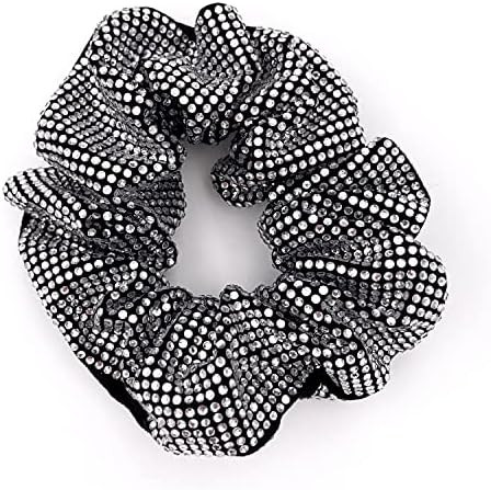 Amazon.com : Embellished Sparkly Pink Crystal Scrunchie Hair Tie Ponytail Holder Accessory for Wo... | Amazon (US)