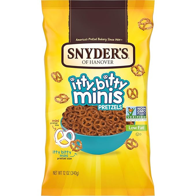 Snyder's of Hanover, Itty Bitty Minis Pretzels, 12 Oz Bag | Amazon (US)