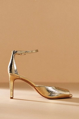 Dolce Vita Serlo Crinkle Patent Leather Heels | Anthropologie (US)