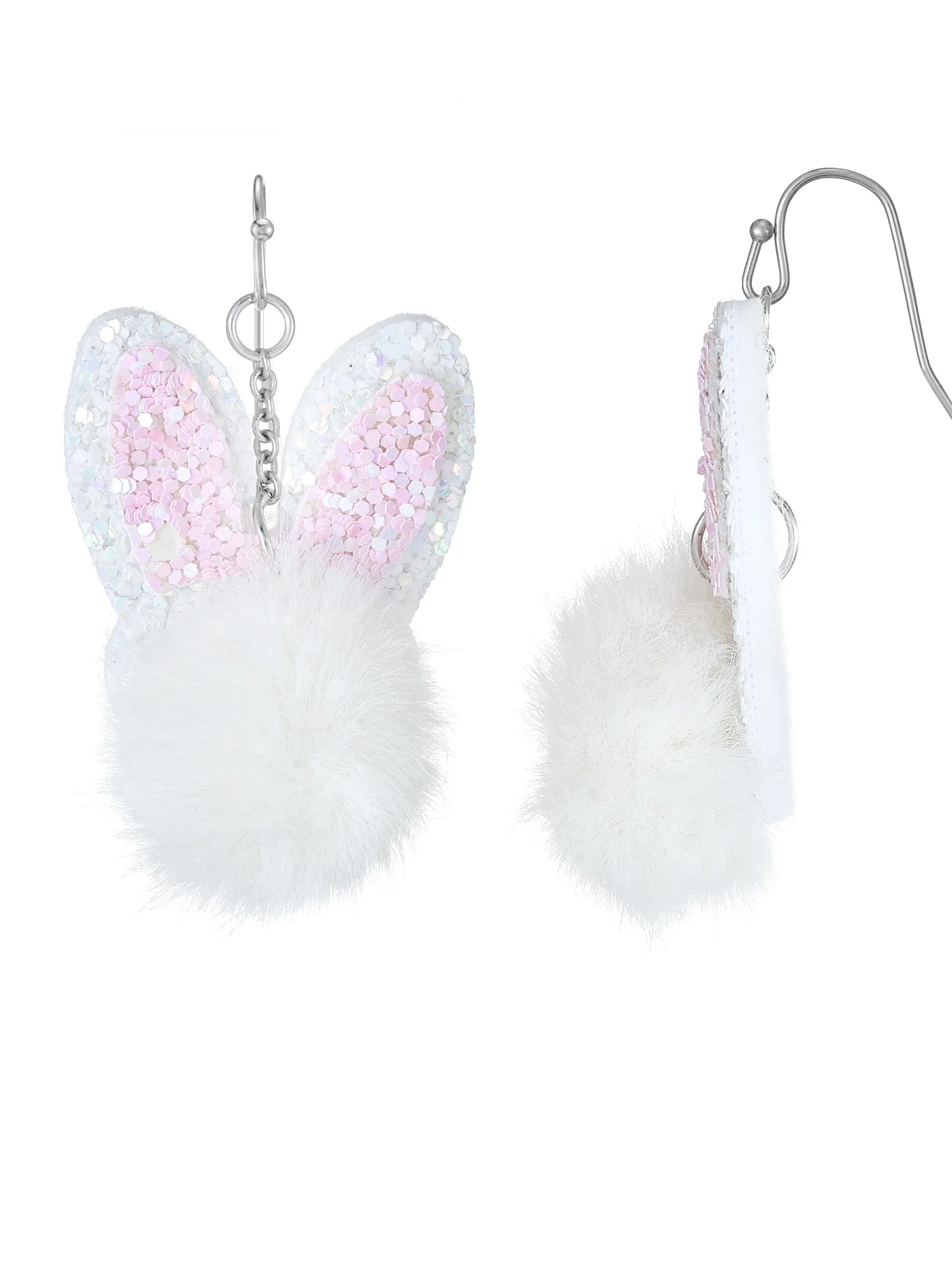 Way to Celebrate Easter Bunny Pom Earrings, 1 Pair | Walmart (US)