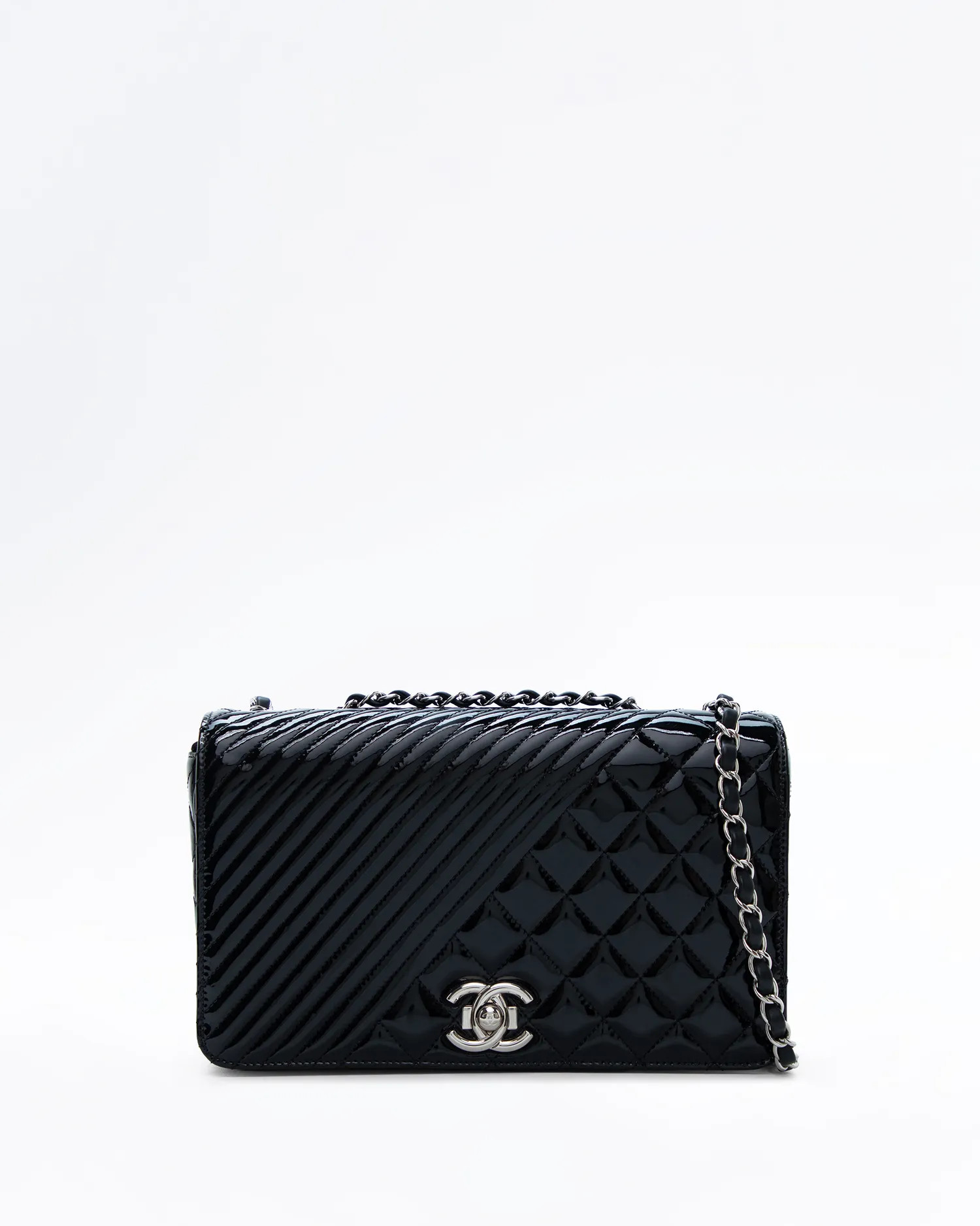 Patent Coco Boy Medium Flap Bag | Vivrelle