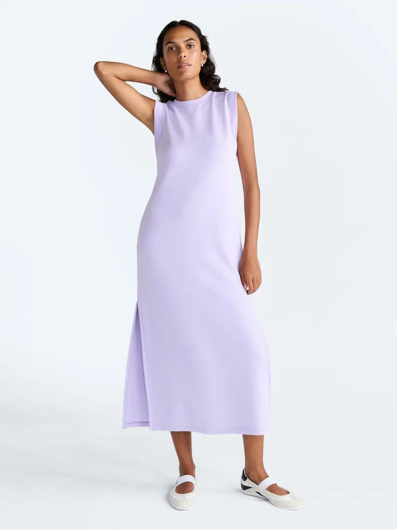 Scoop Women's and Women's Plus Scubaknit Sleeveless Maxi Dress, Sizes XS-4X | Walmart (US)