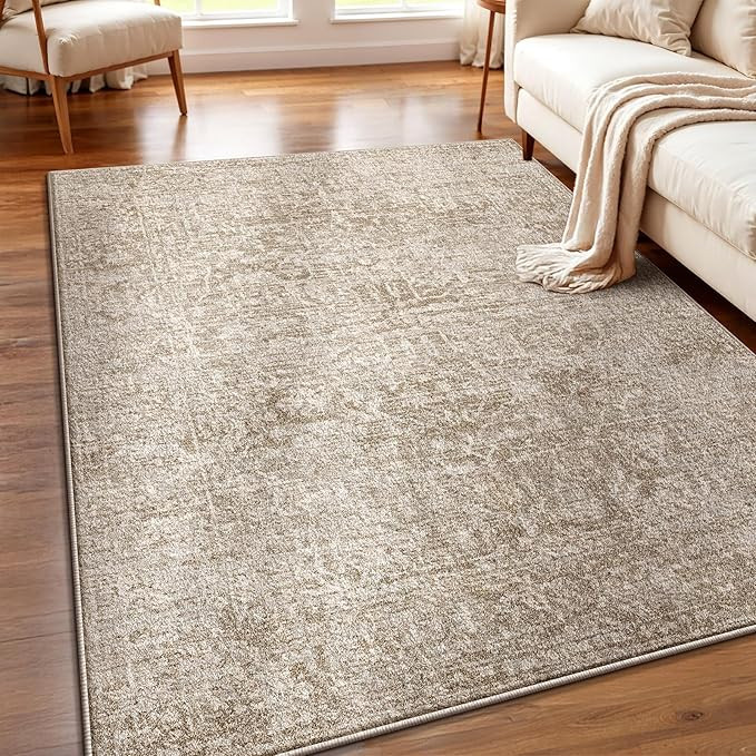 RUGIXE 5×7 Rug Foldable Machine Washable Living Room Area Rug, Machine Washable Anti-Slip Retro ... | Amazon (US)