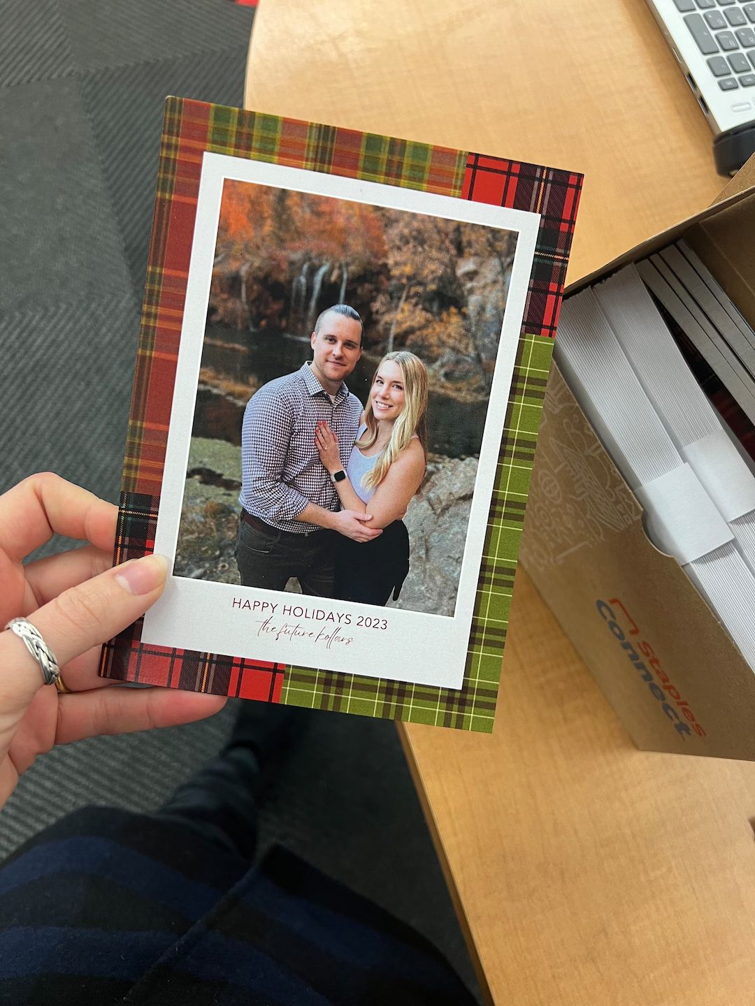Custom Plaid Print Holiday Card Customizable for Your Color - Etsy | Etsy (US)