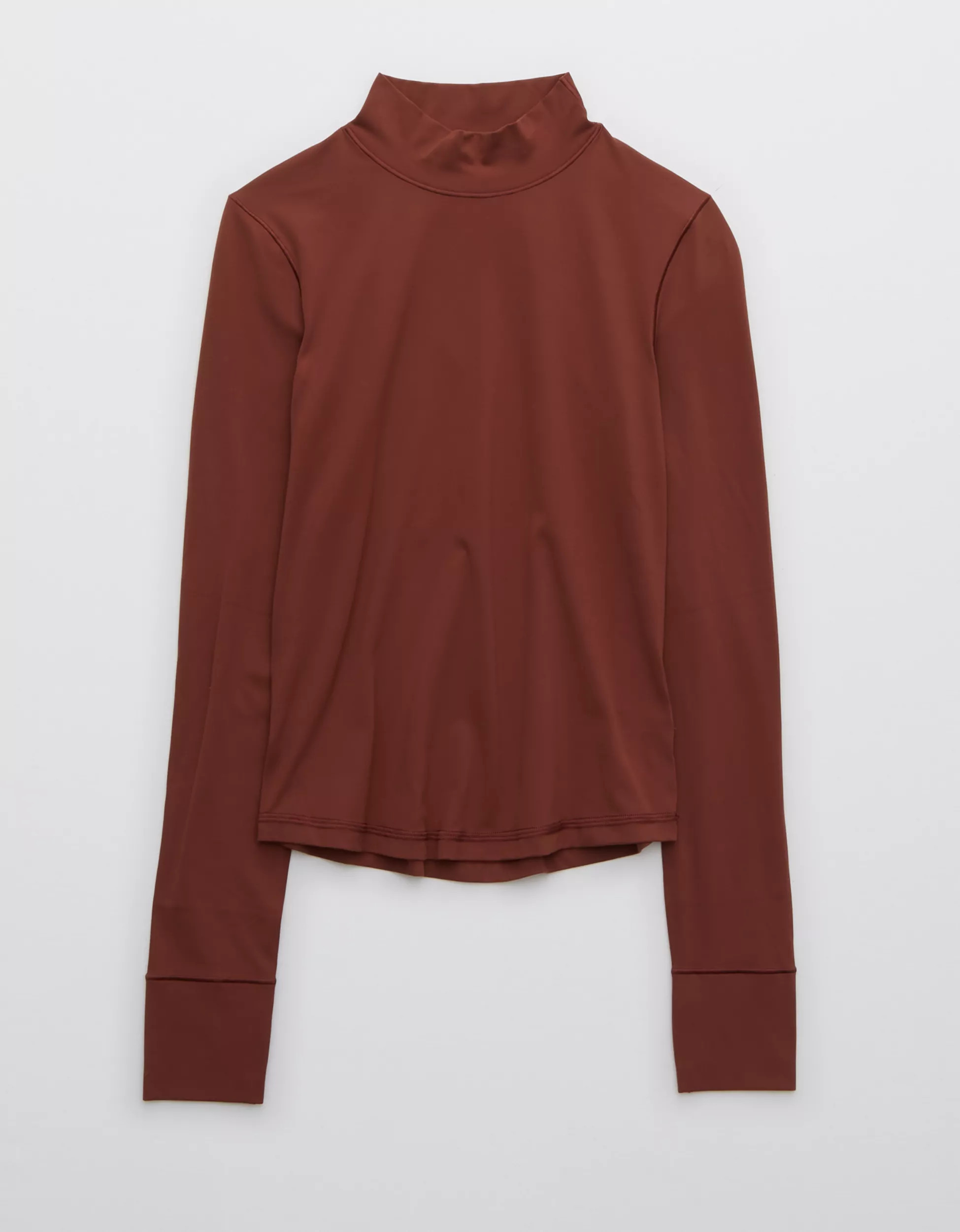 OFFLINE Real Me Xtra Long Sleeve Mock Neck T-Shirt | American Eagle Outfitters (US & CA)