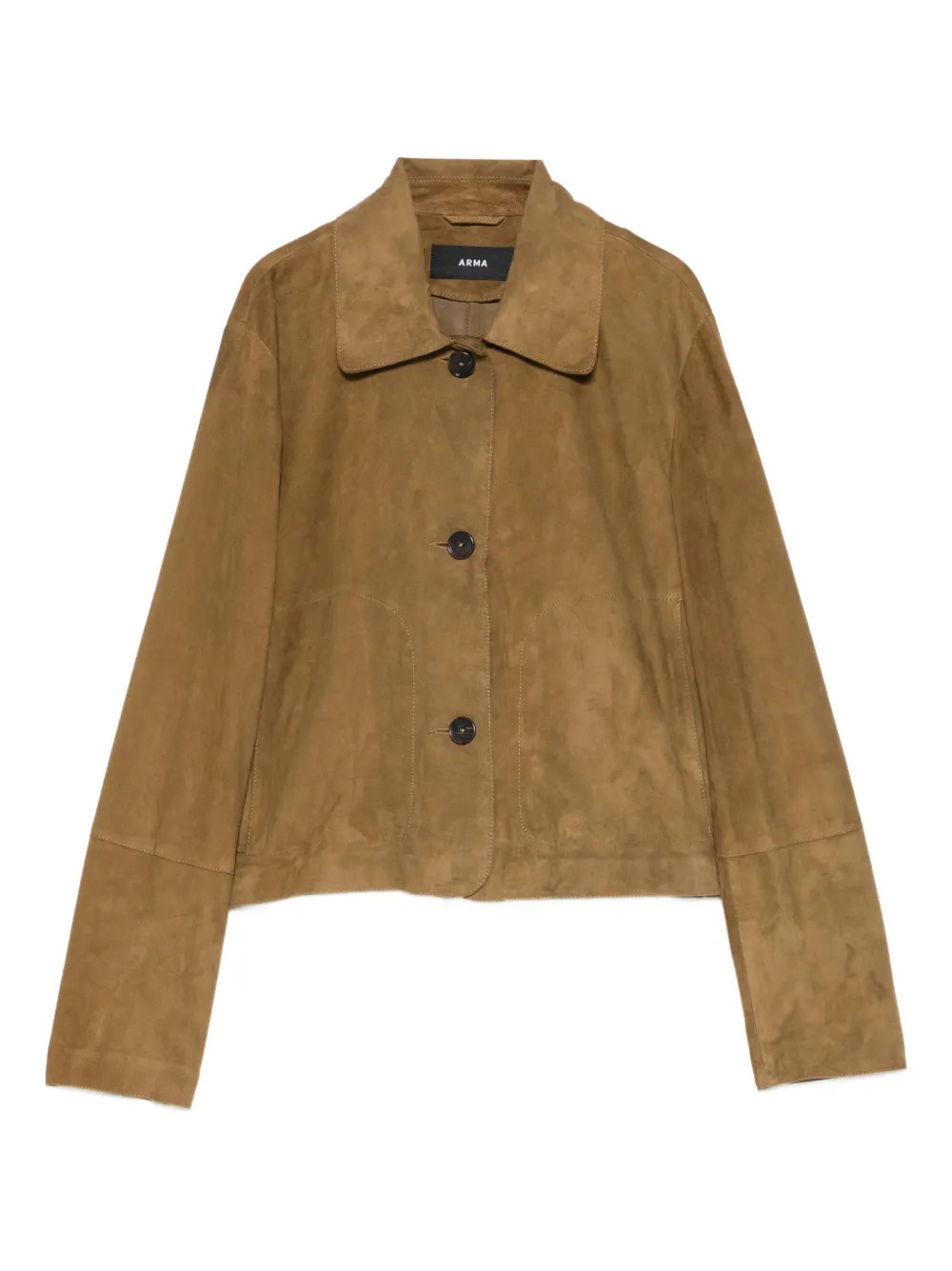 button suede jacket | Farfetch Global